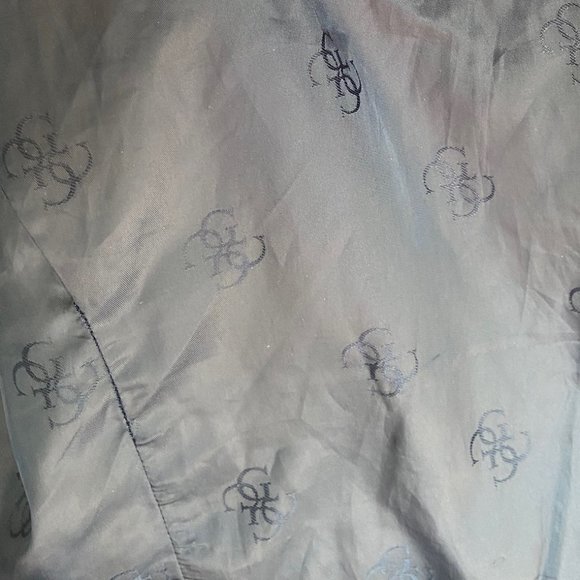 Guess pea coat with crushed velvet lapels - sz large - Picture 6 of 10